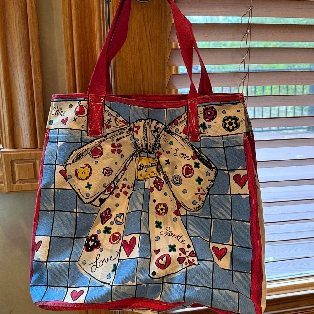 Brighton Multicolor Tote with Bow Design - Picture 2 of 4